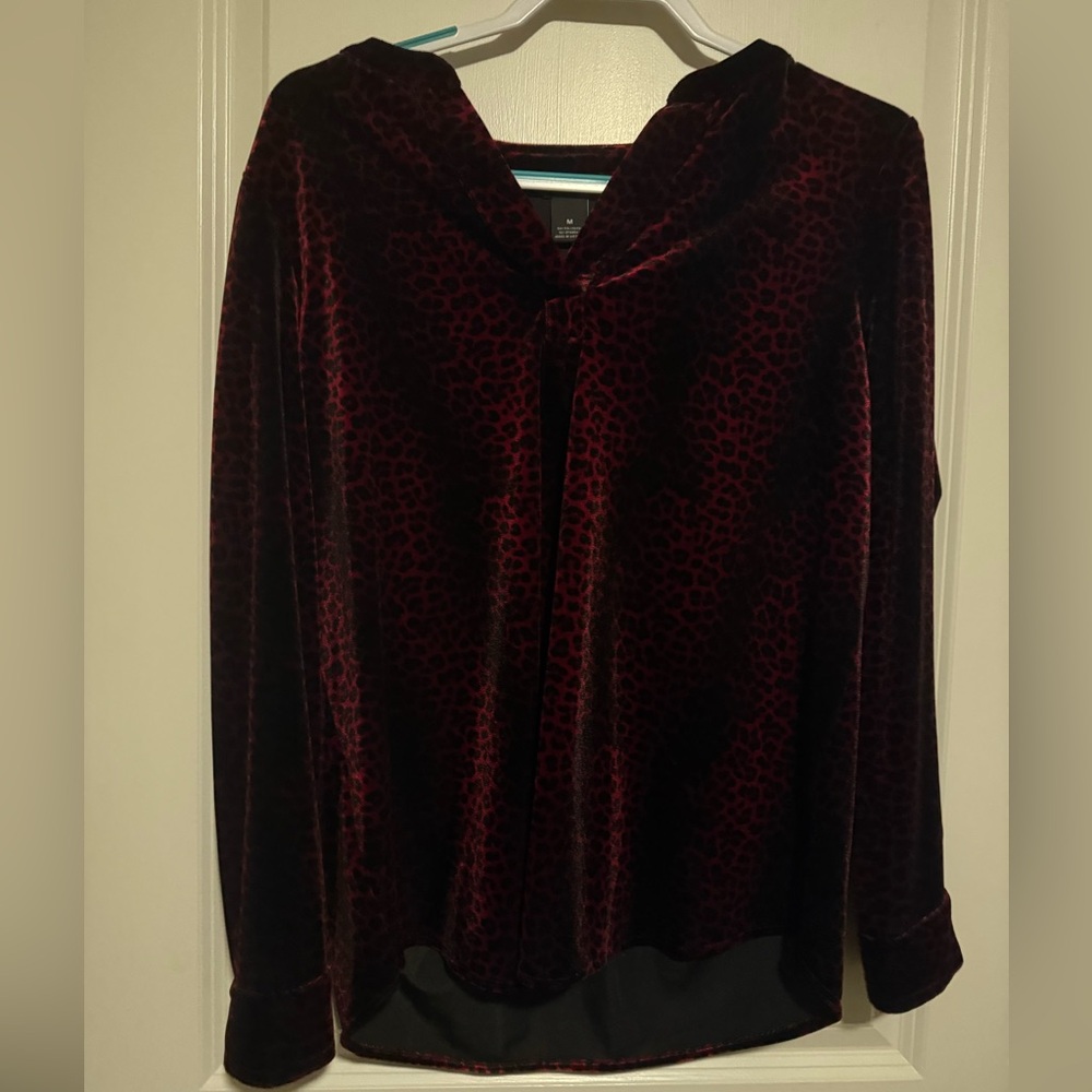 Leopard print maroon